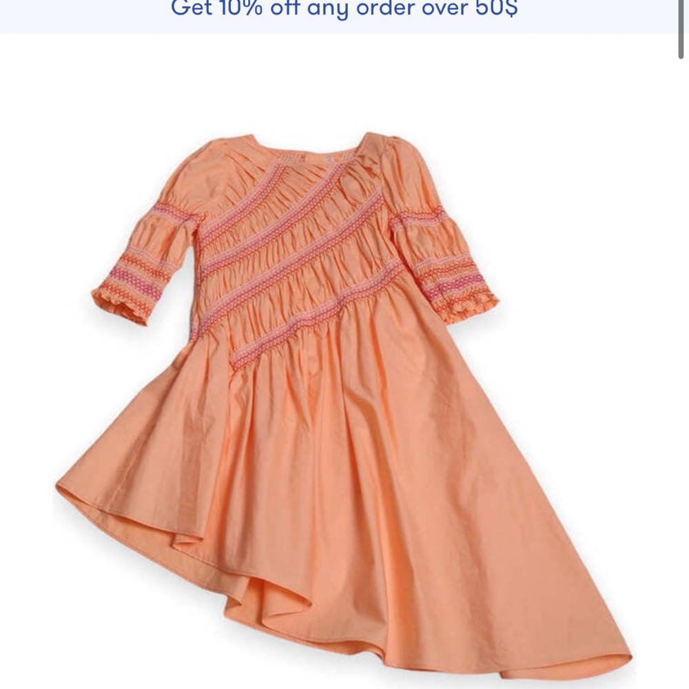 Tia Cibani Kids Pia Bustled Smock Maxi, Sedona